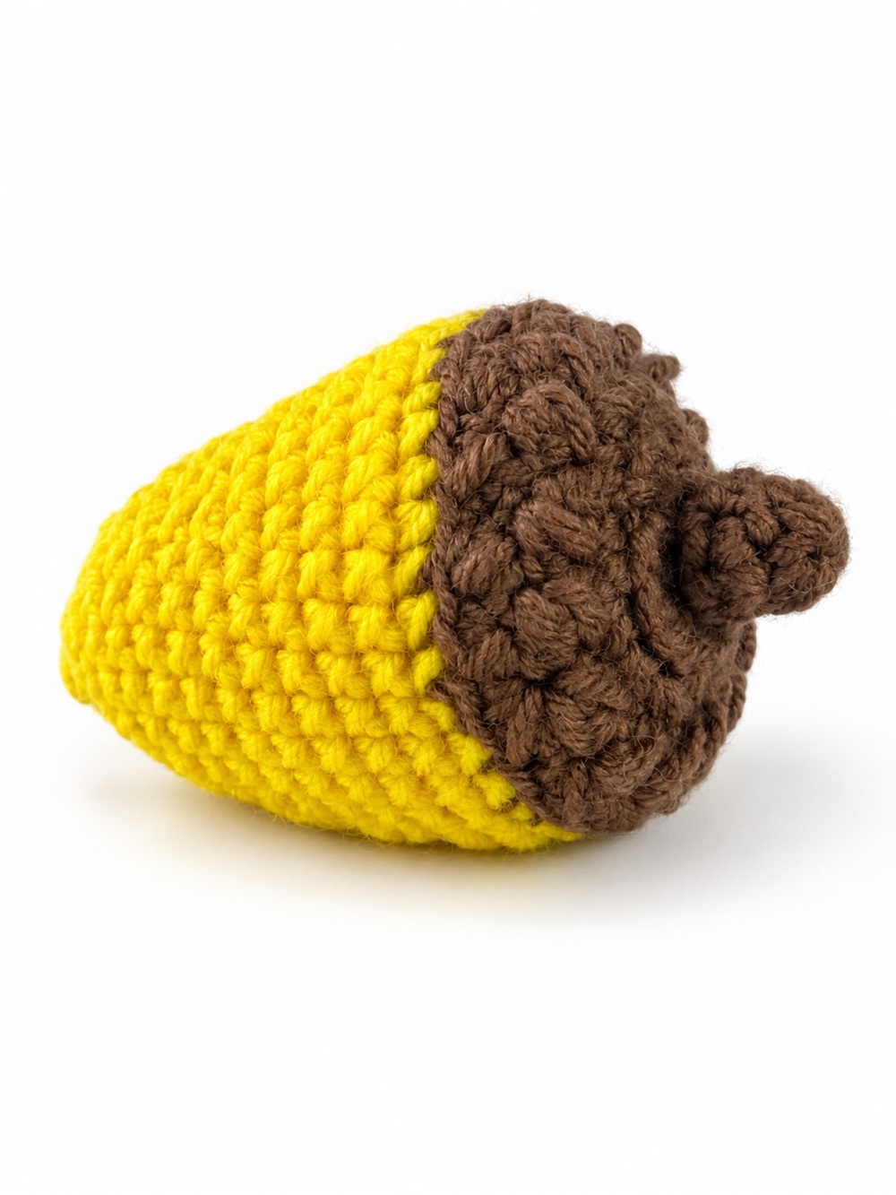 Handmade Crochet Acorn 5” Yellow & Brown Fall Decor
